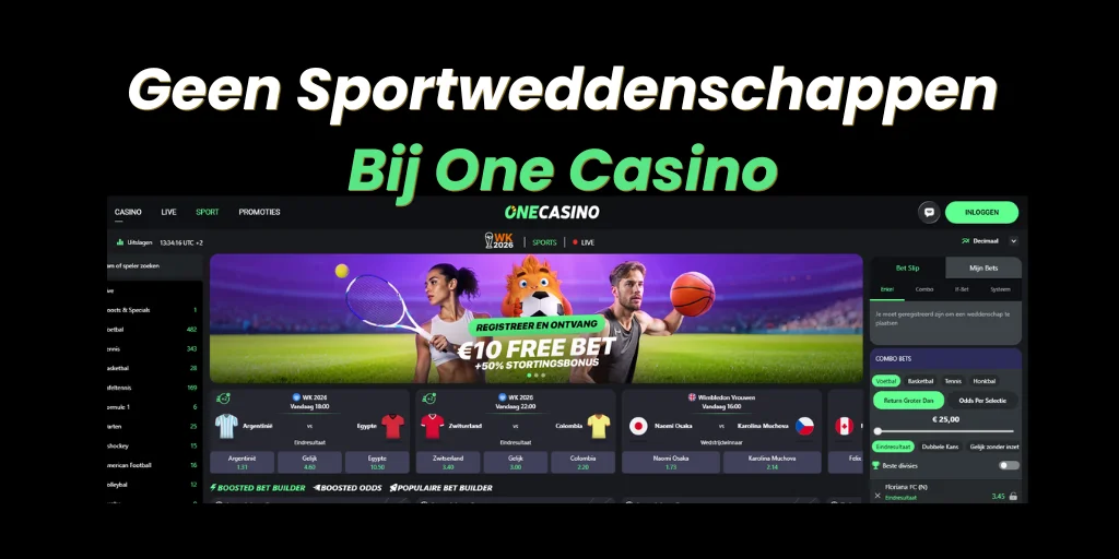 Geen Sportweddenschappen Bij One Casino
