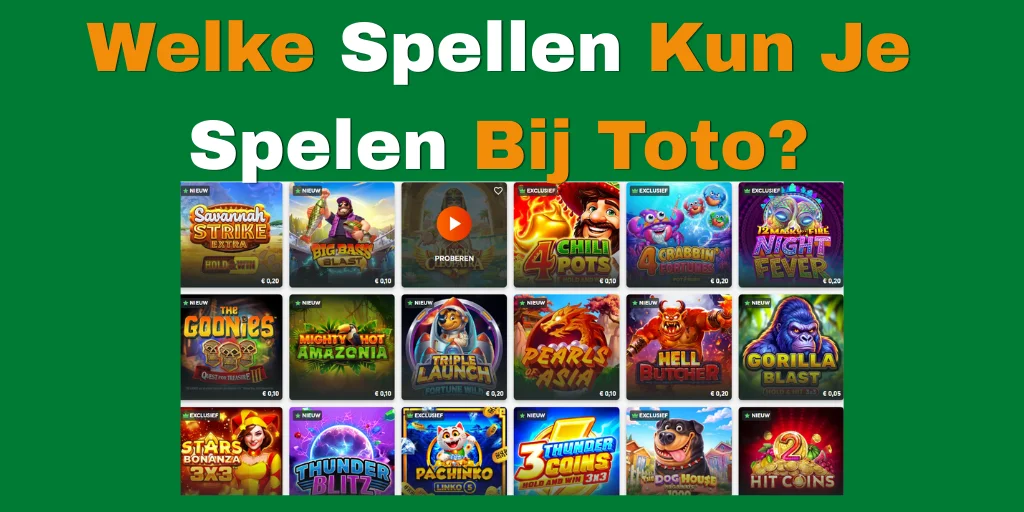 Welke Spellen Kun Je Spelen Bij Toto