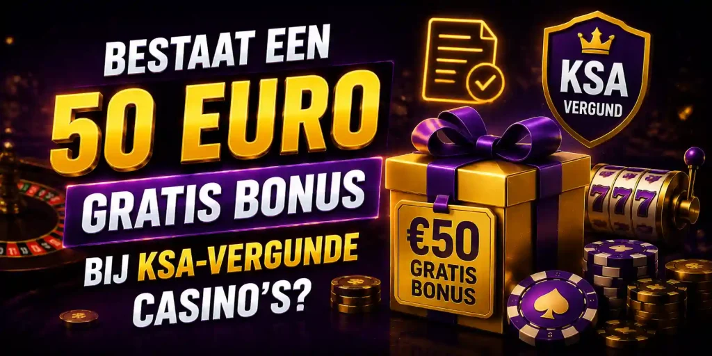 Bestaat Een 50 Euro Gratis Bonus Bij Ksa-Vergunde Casino's